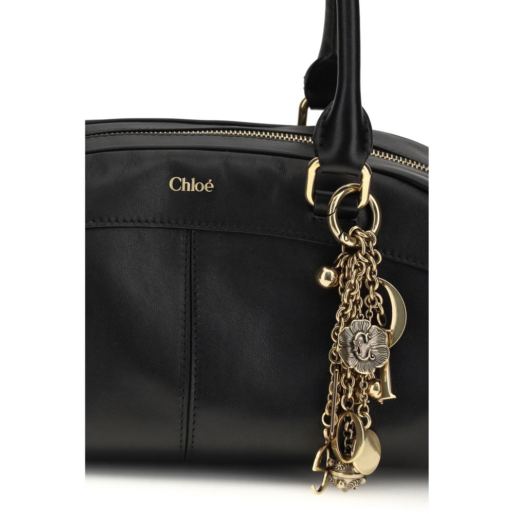 Schwarze Kalbsleder Bos Taurus Handtasche