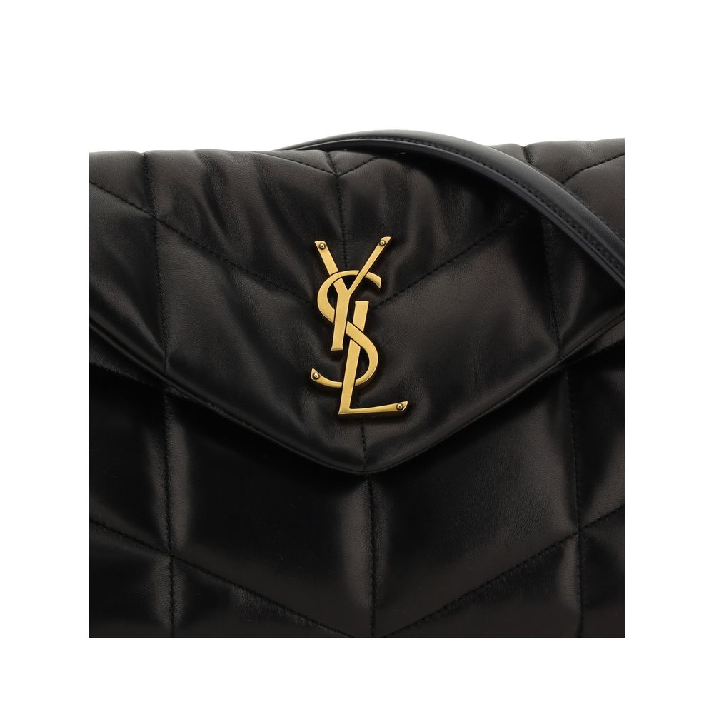 Black Lambskin Shoulder Bag