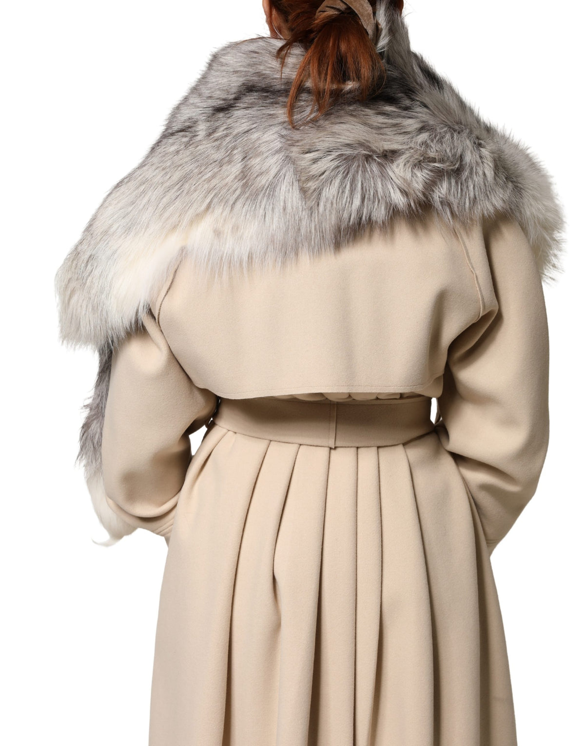 Weißer Fuchs Pelz Hals Wrap Warmer Winterschal