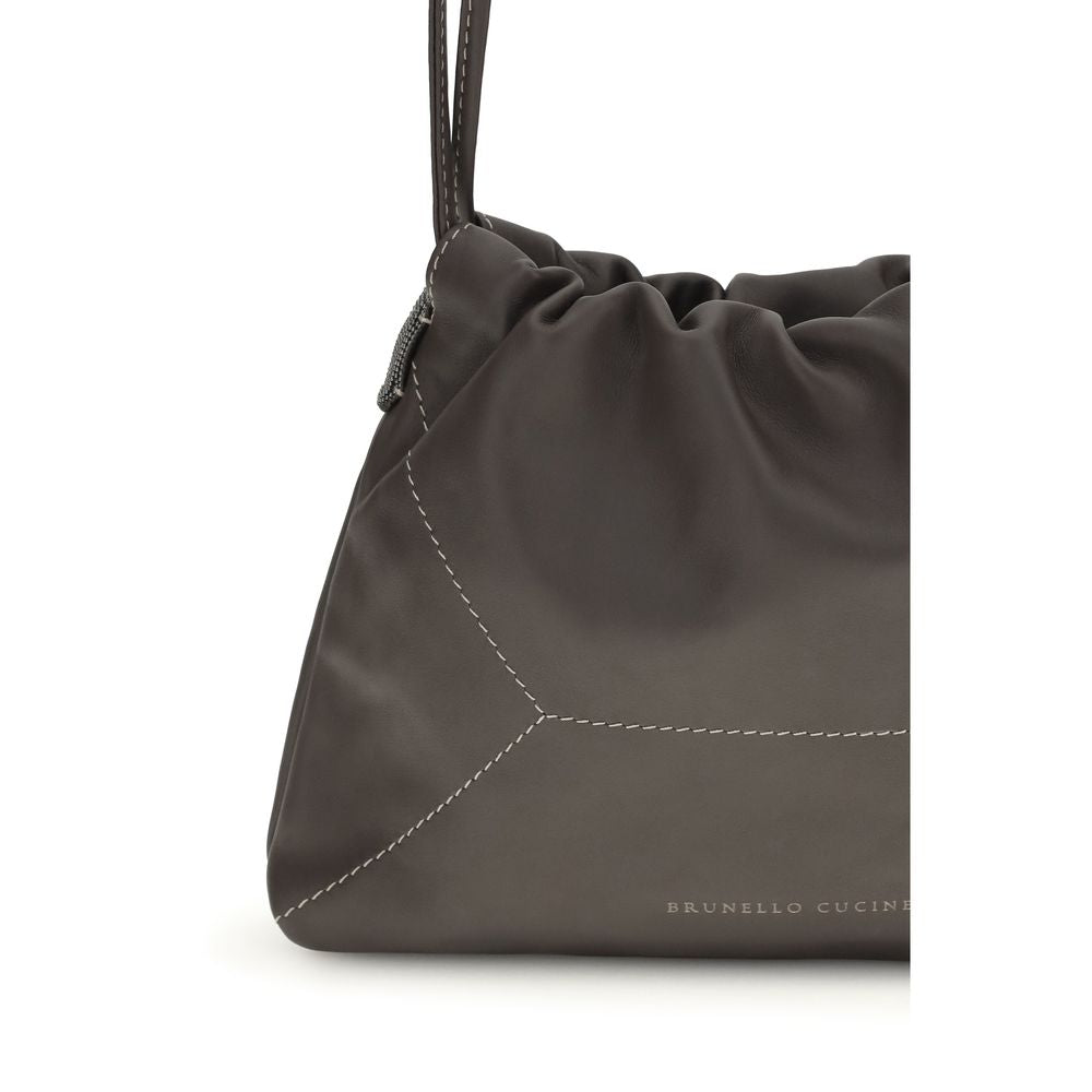 Braune Kalbsleder Bos Taurus Schultertasche