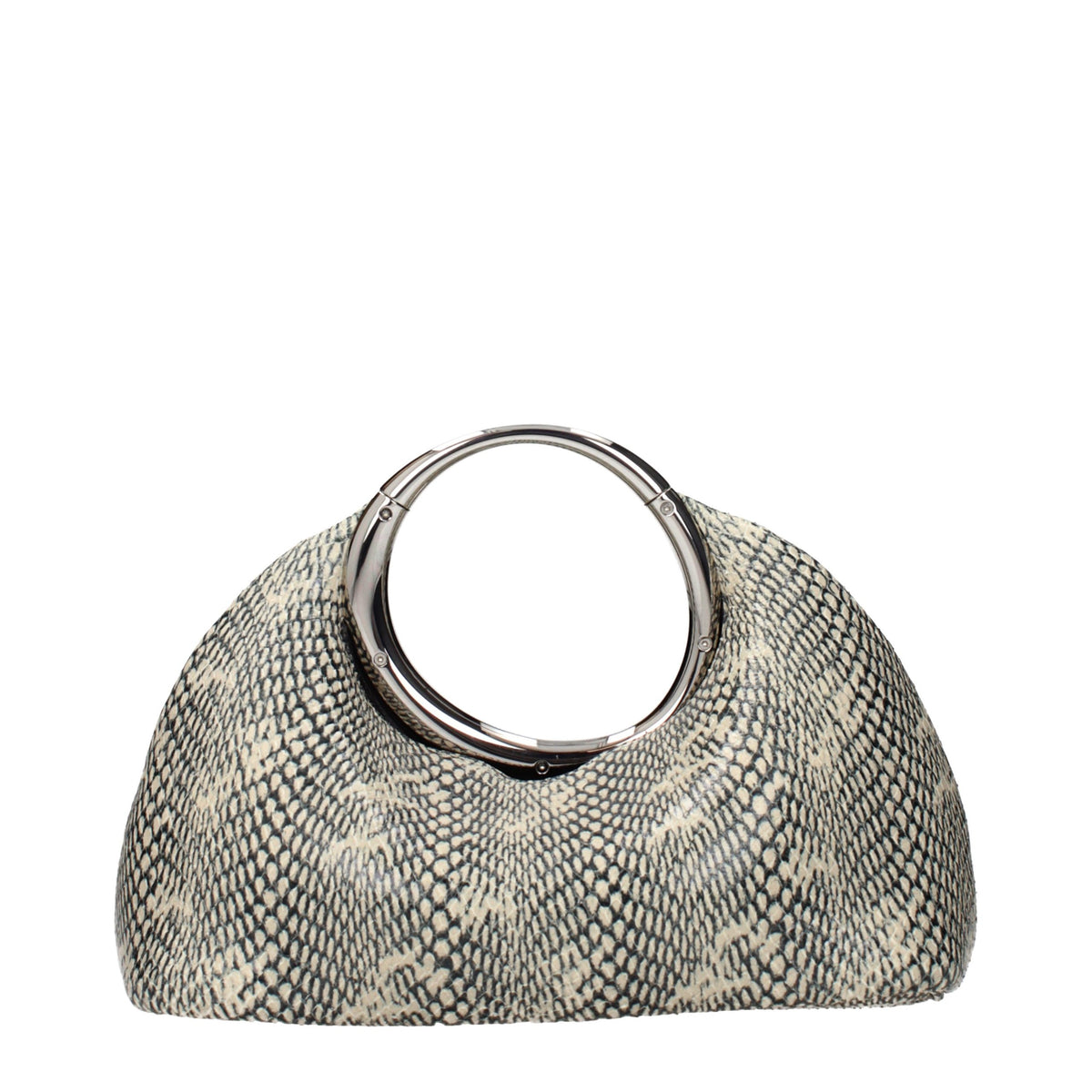 Beige Leder Handtasche