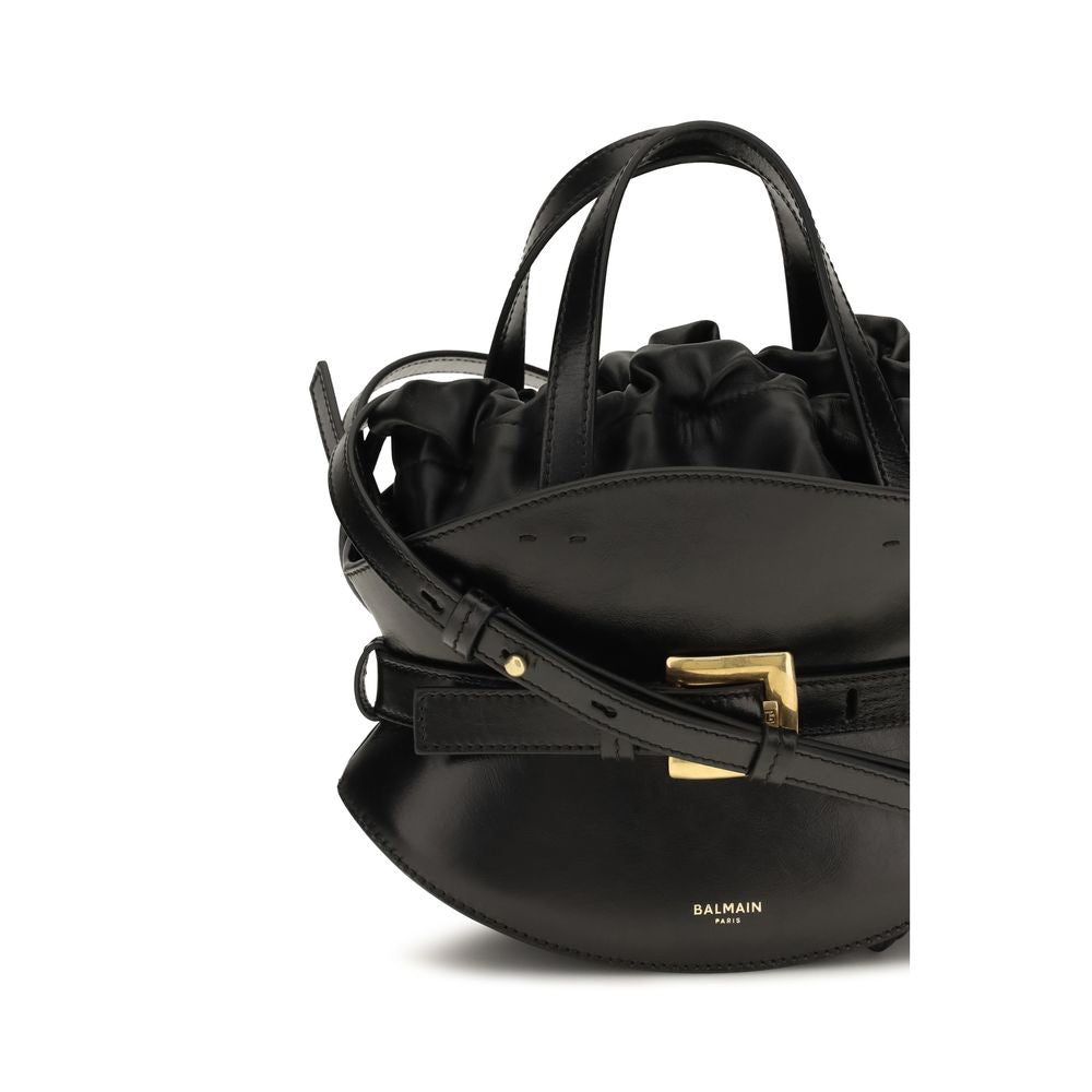 Black Bos Taurus Calf Leather Shoulder Bag