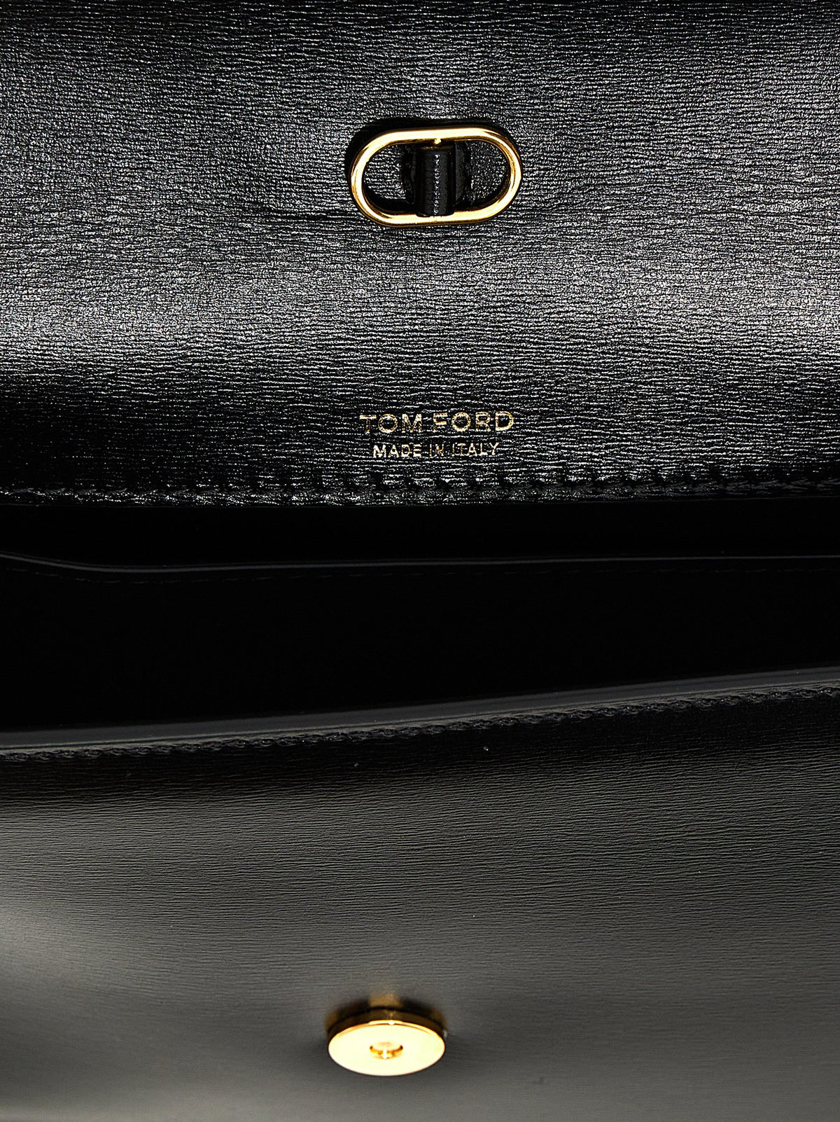 Black leather shoulder bag