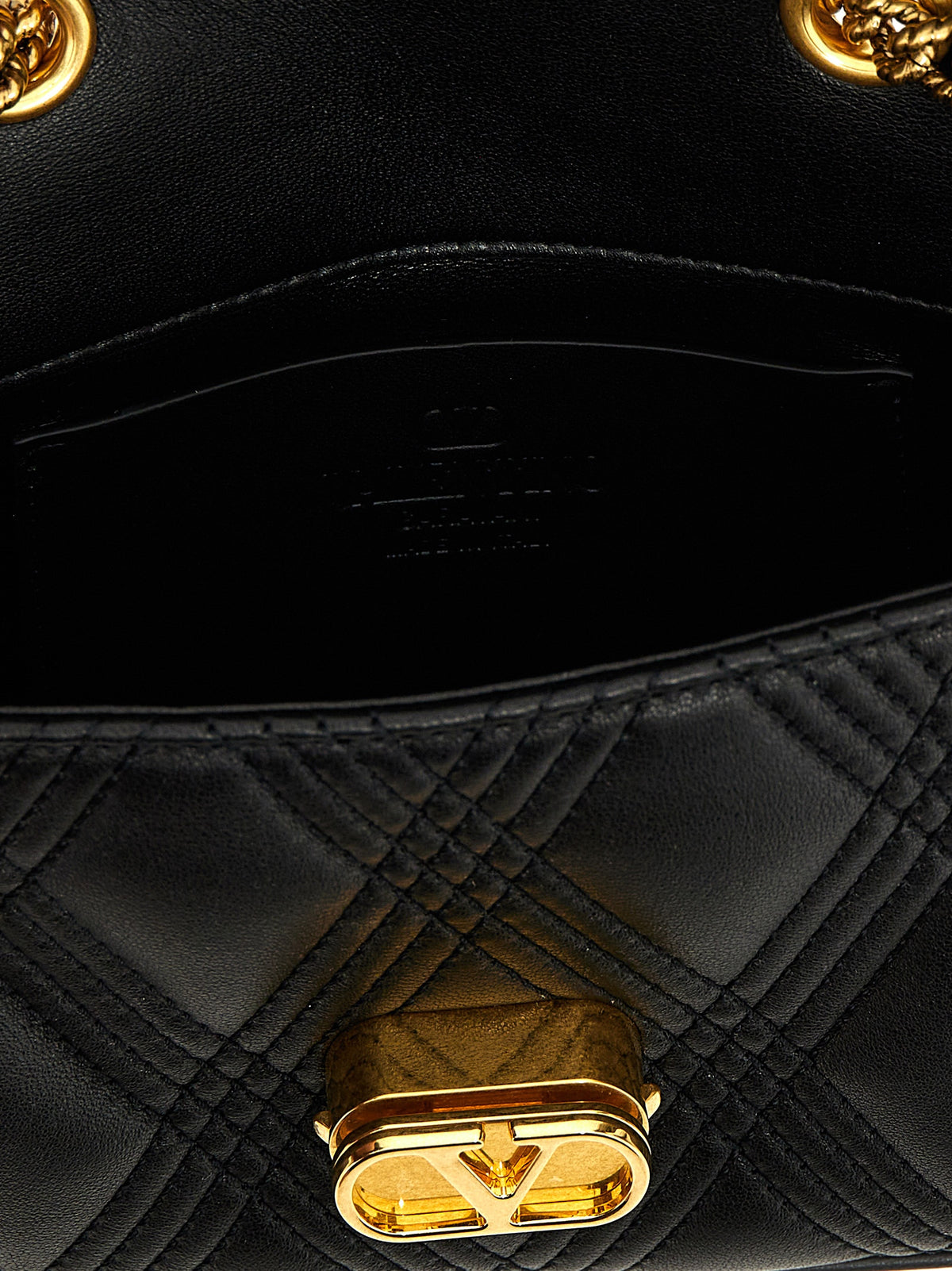Black Lambskin Shoulder Bag