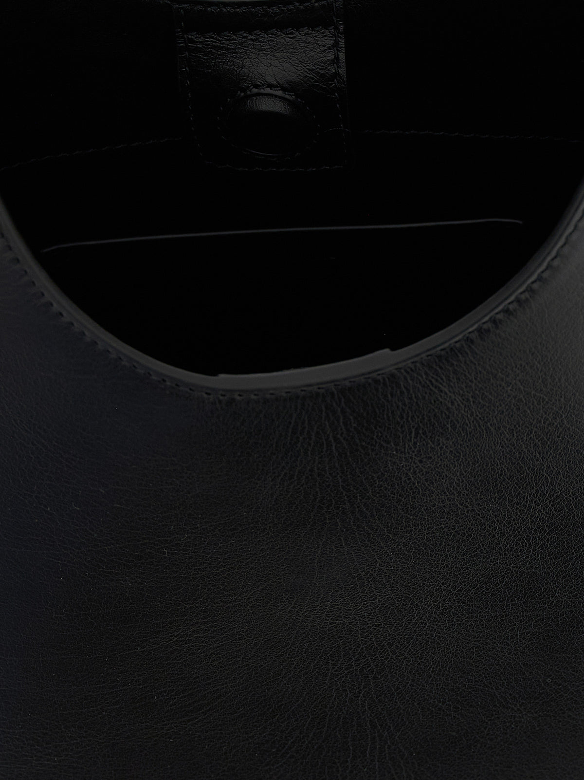 Black cowhide shoulder bag