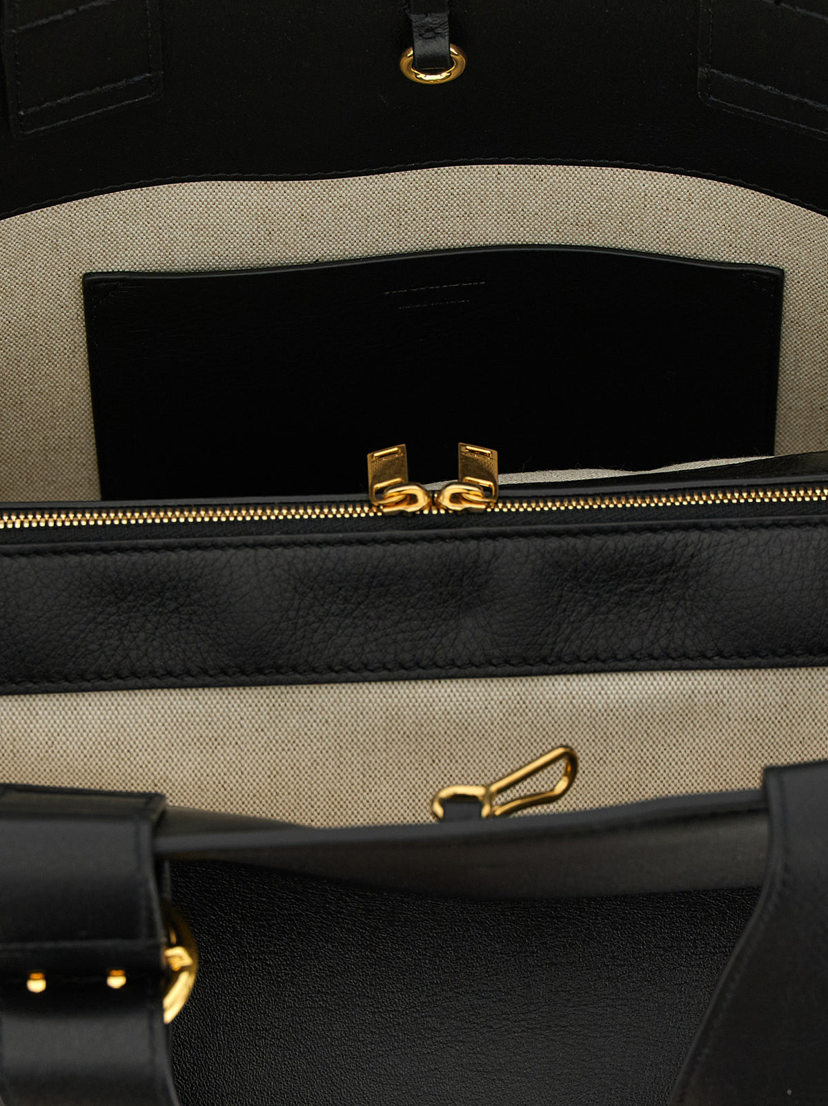 Black calf leather bag