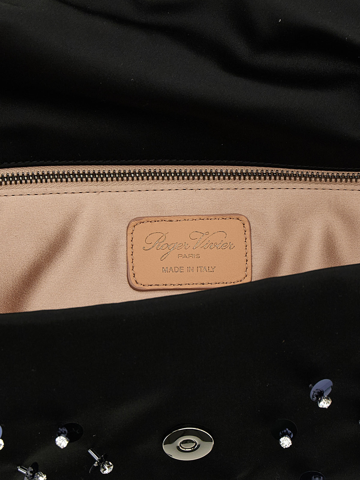 Black viscose clutch