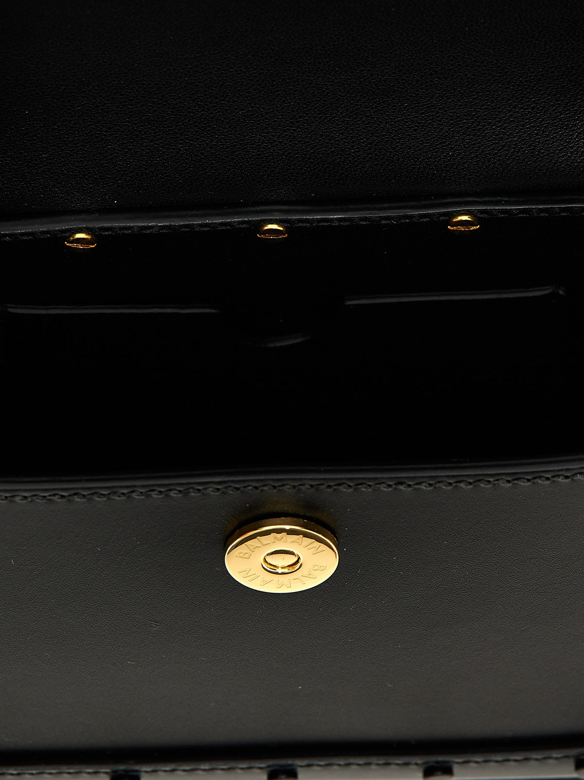 Black calf leather handbag