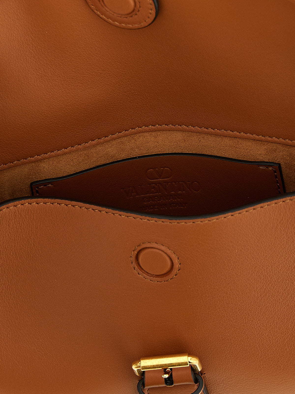 Brown Calfskin Leather Women's Crossbody Bag