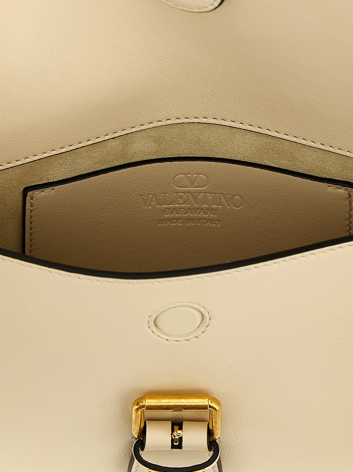 White calfskin shoulder bag