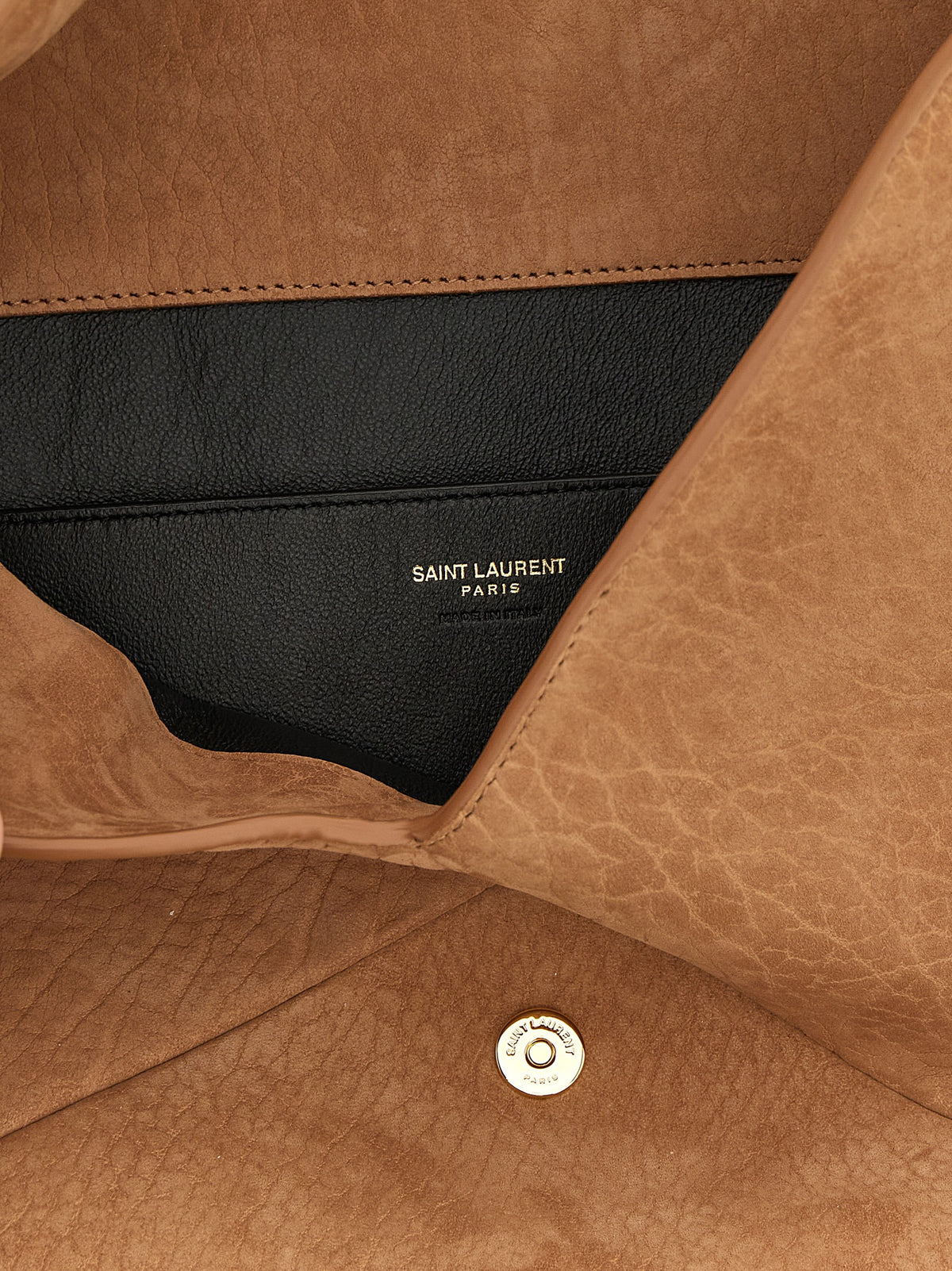 Braune Lammleder-Clutch