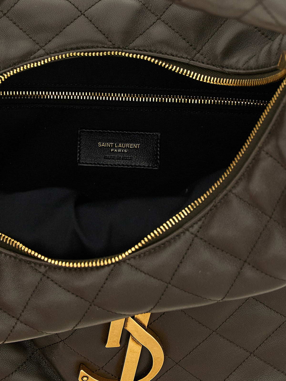 Brown lambskin shoulder bag