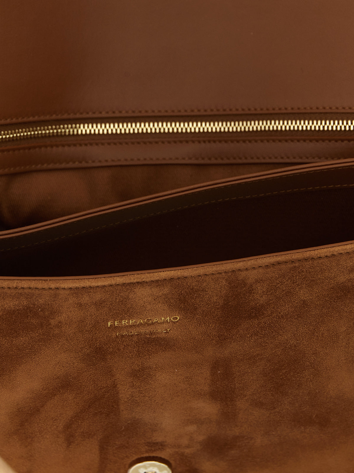 Braune Ziegenleder-Schultertasche