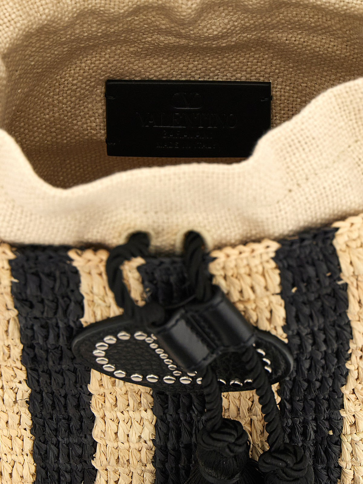 Schwarze Stroh Schultertasche