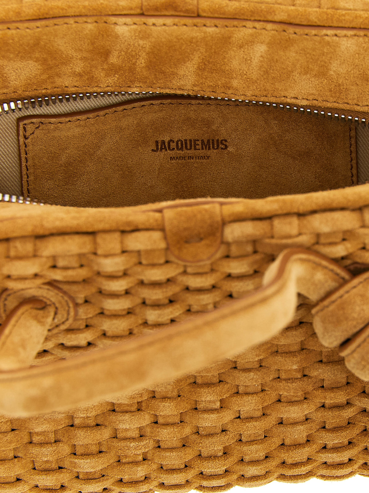 Beige Kalbsleder Handtasche