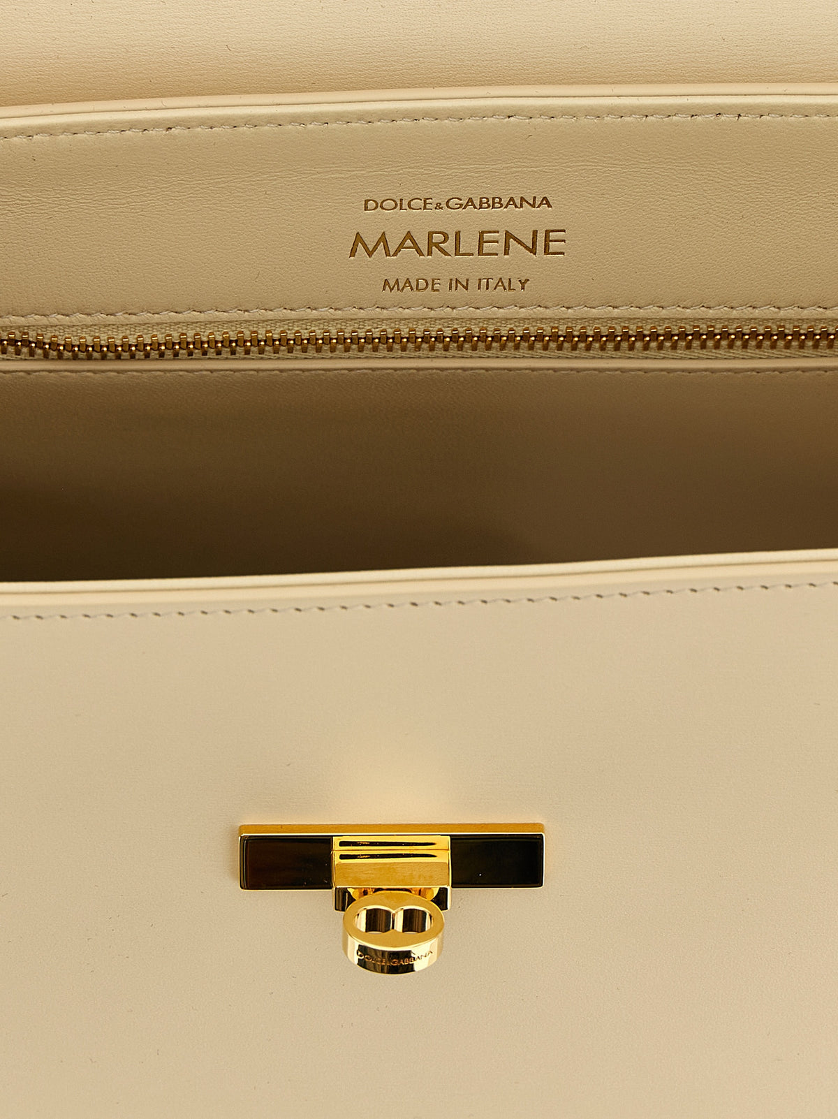 Weiße Lammleder-Handtasche