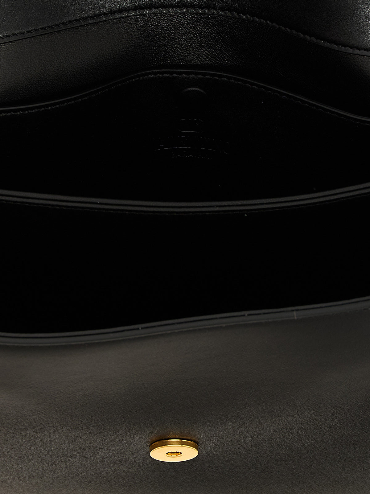 Black calf leather handbag