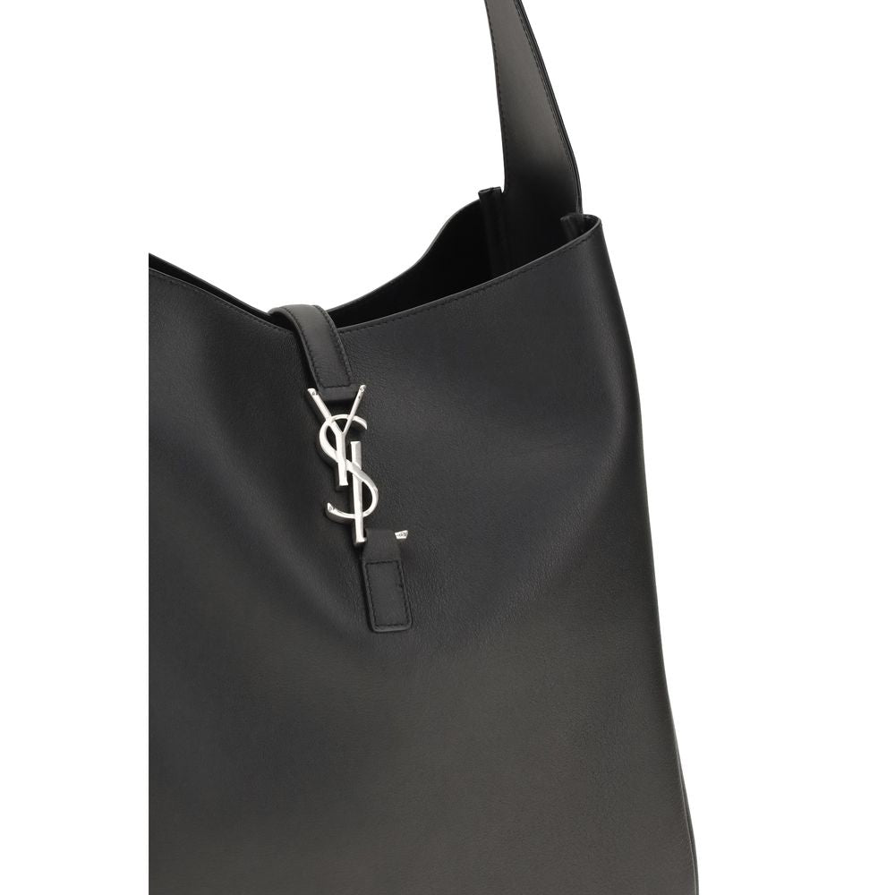 Black Bos Taurus Calf Leather Shoulder Bag
