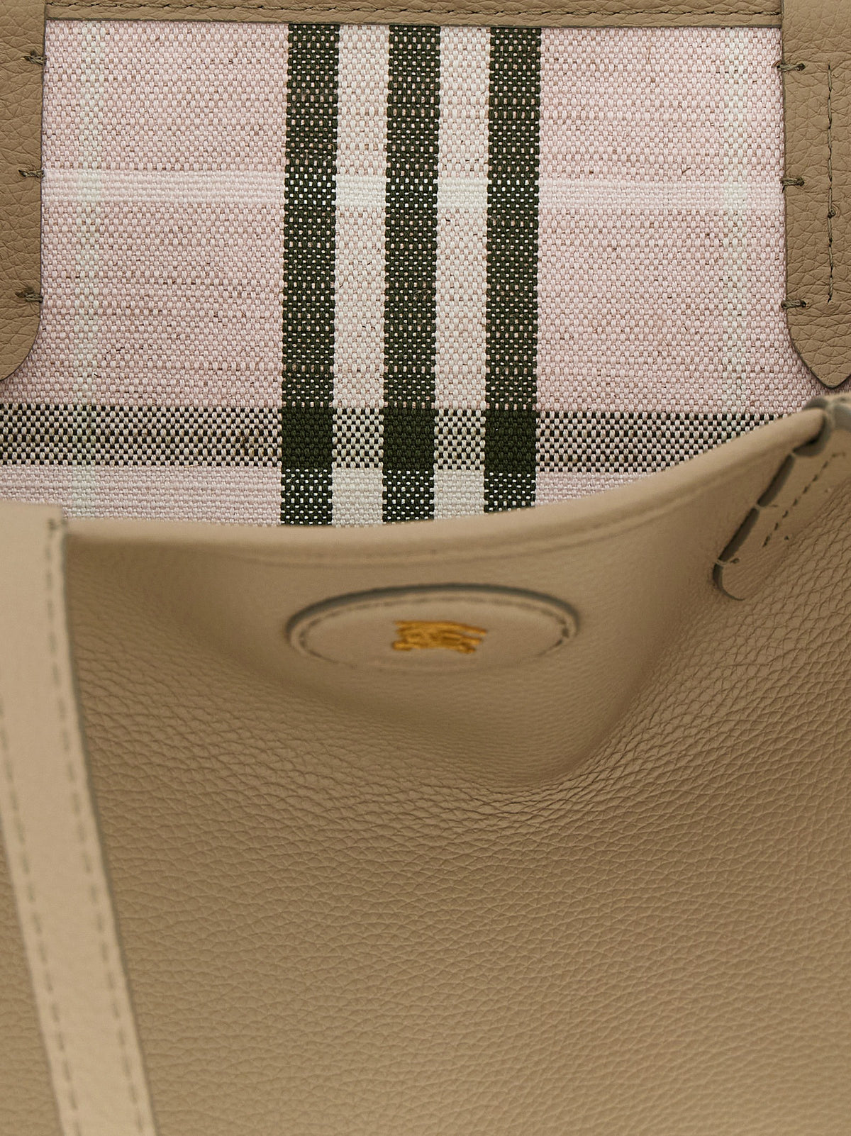 Beige Calfskin Tote Bag