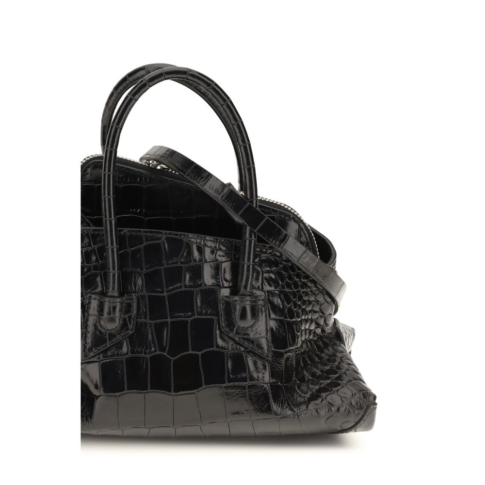 Schwarze Kalbsleder Bos Taurus Handtasche