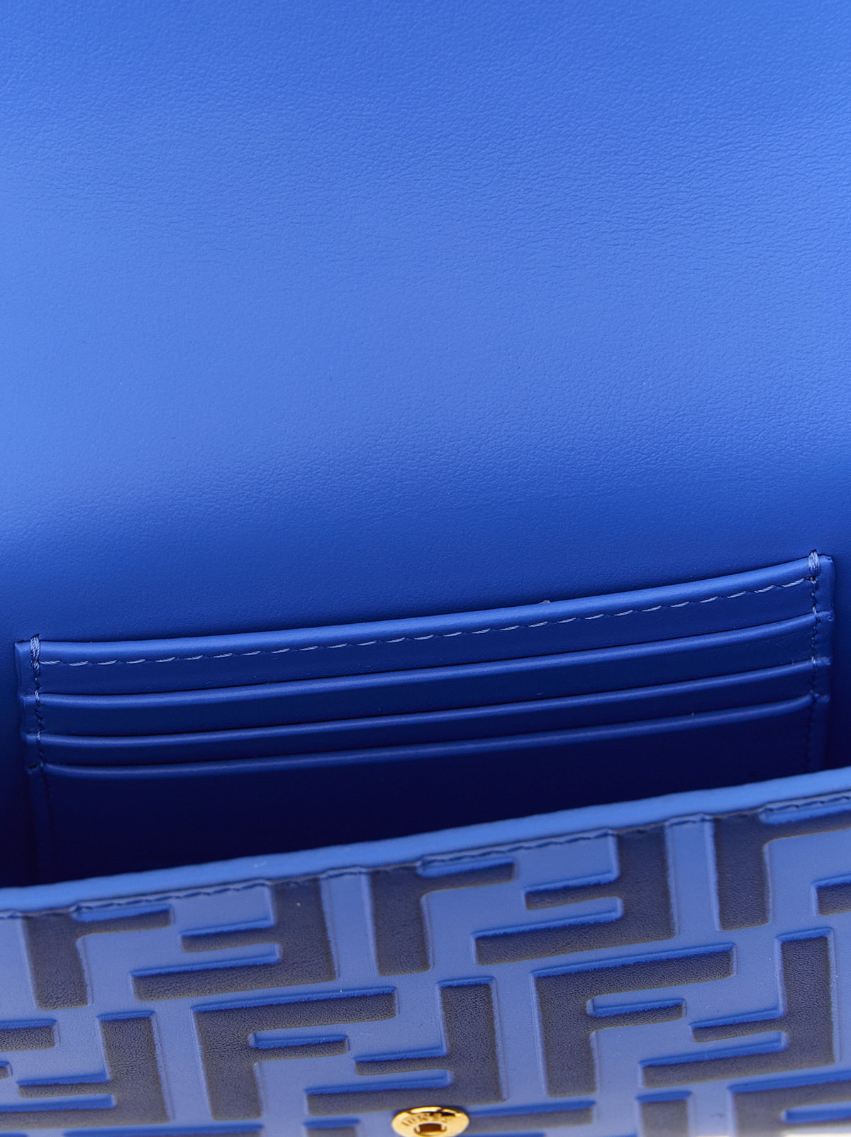 Blue calfskin card holder