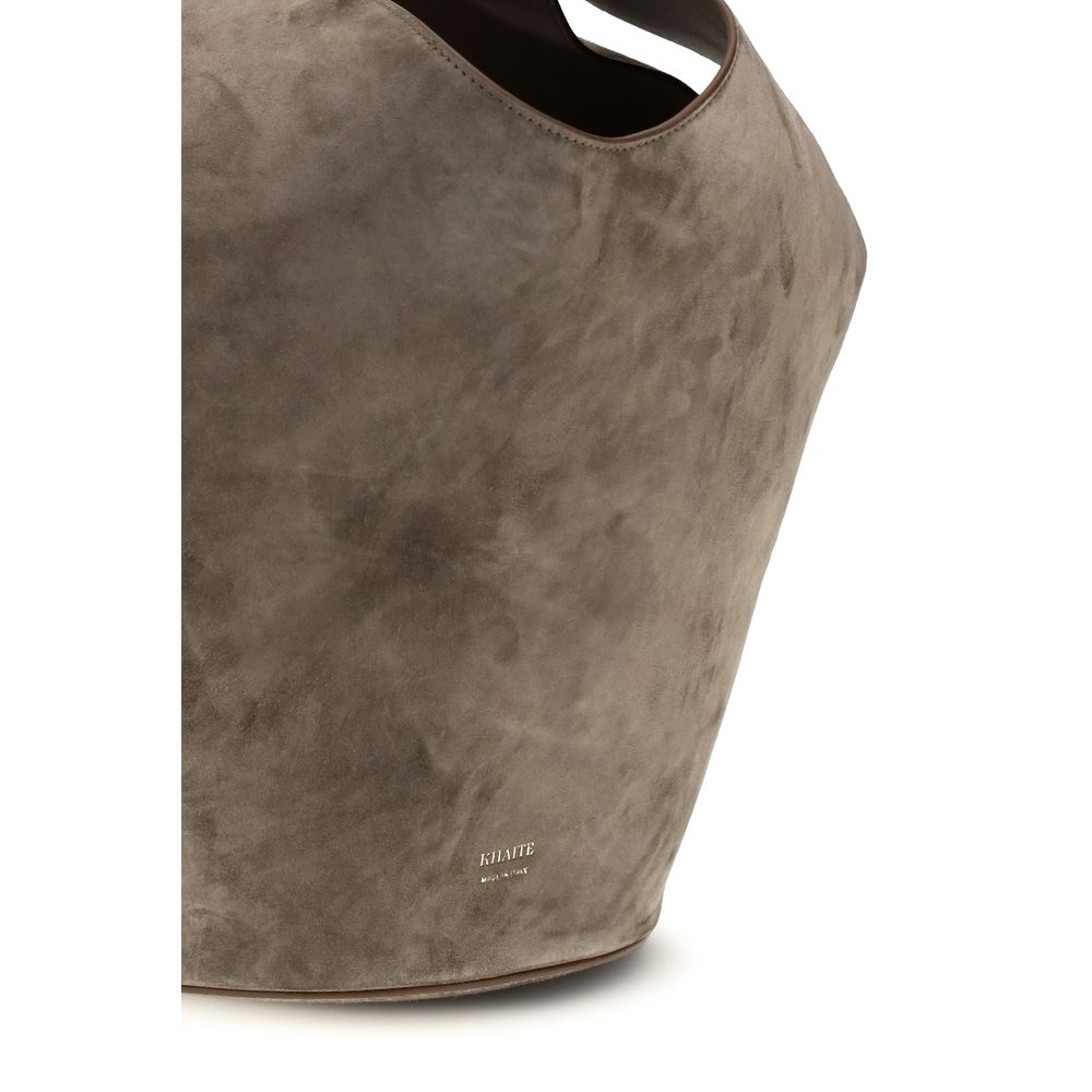 Beige Kalbsleder Bos Taurus Schultertasche