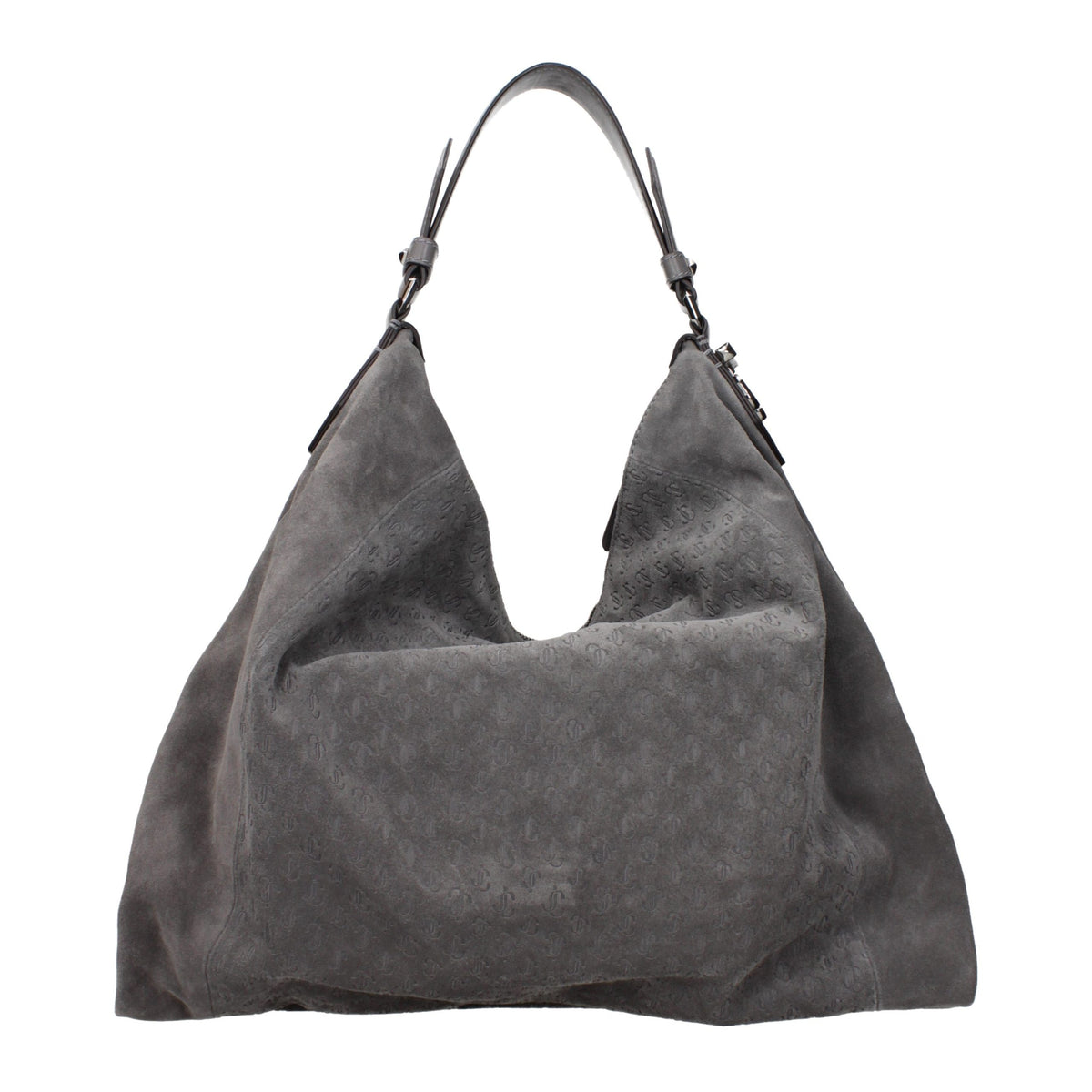 Graue Leder Schultertasche