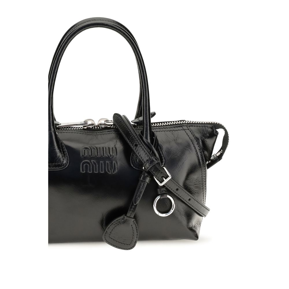 Schwarze Kalbsleder Bos Taurus Handtasche