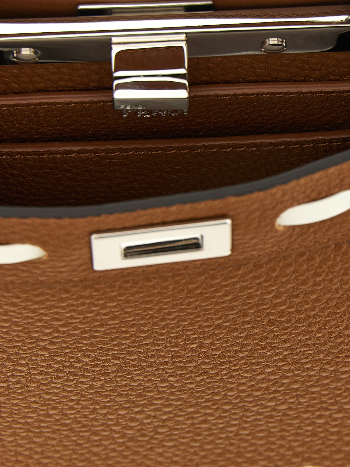 Brown calfskin handbag