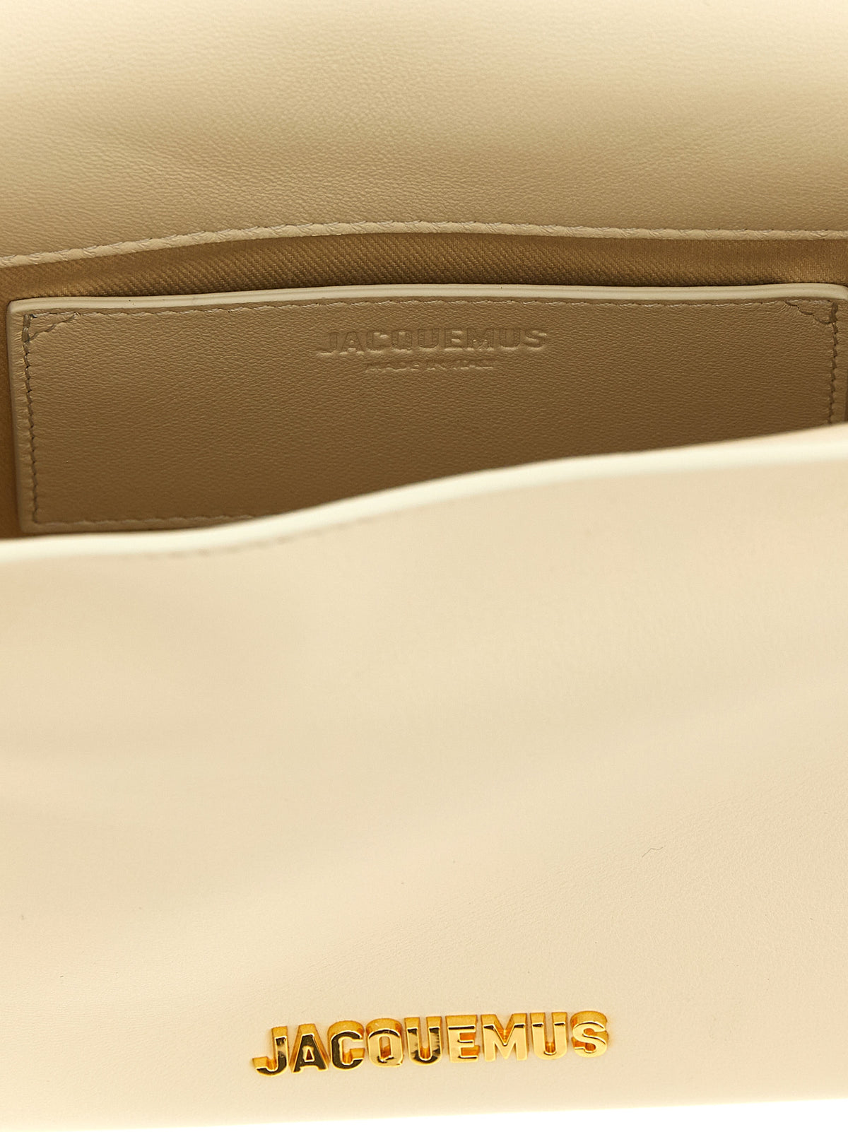 White lambskin clutch