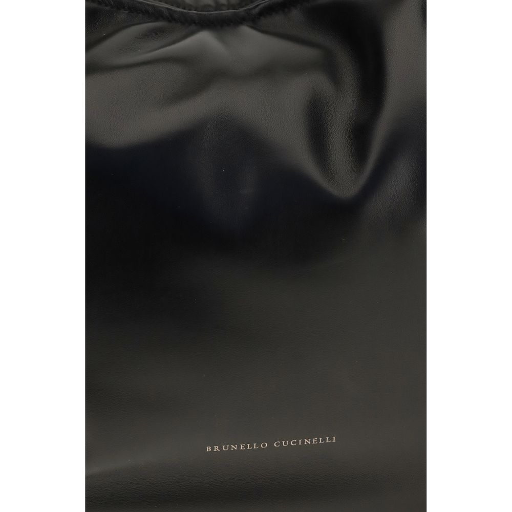 Black Bos Taurus Calf Leather Shoulder Bag