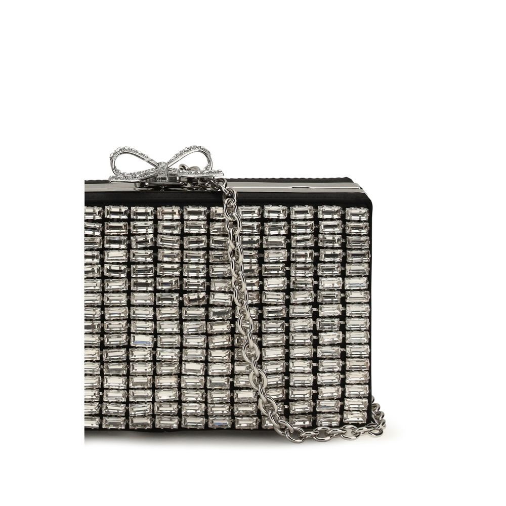 Clutch aus silbernem Glas