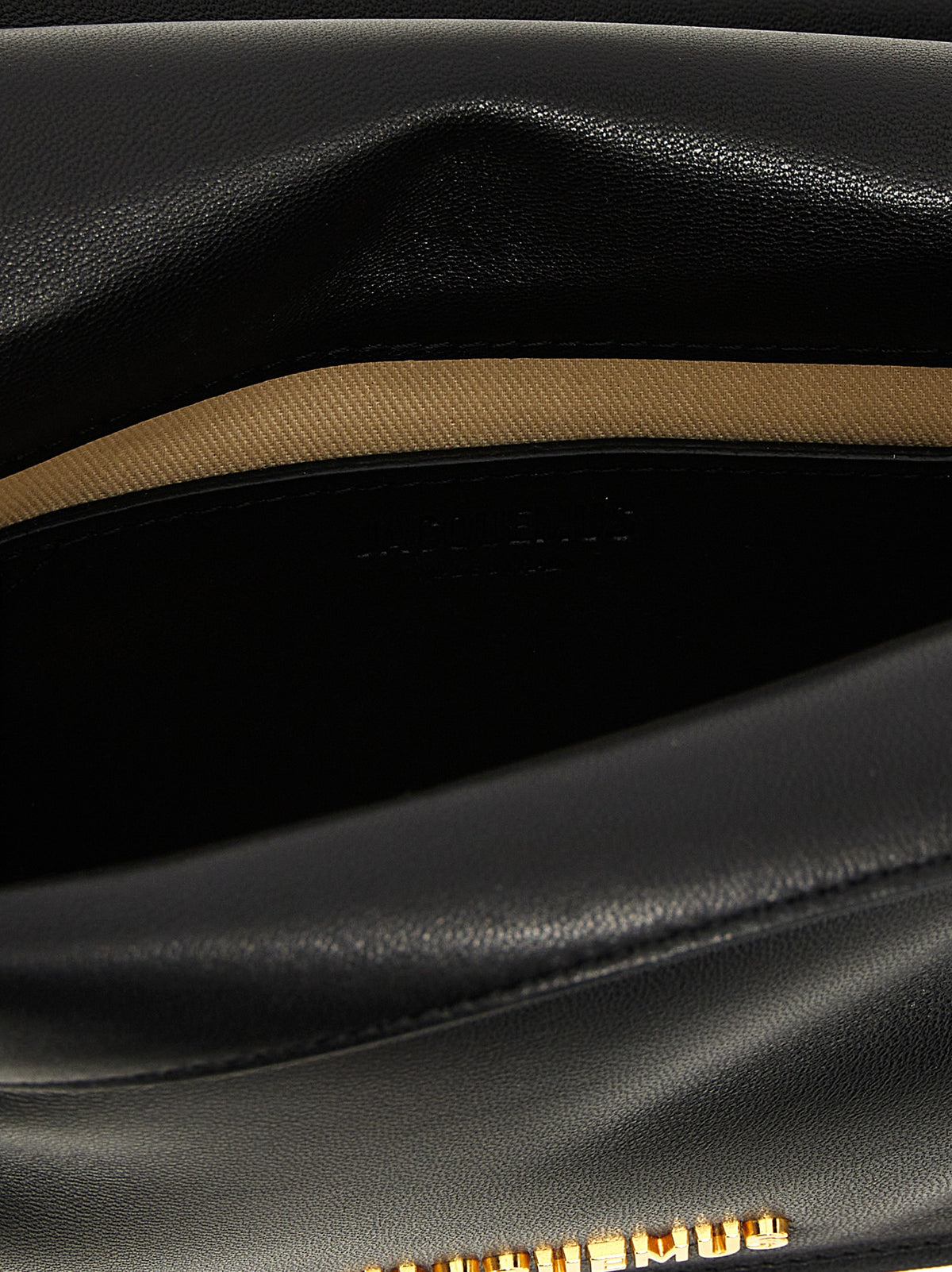 Schwarze Lammleder-Clutch