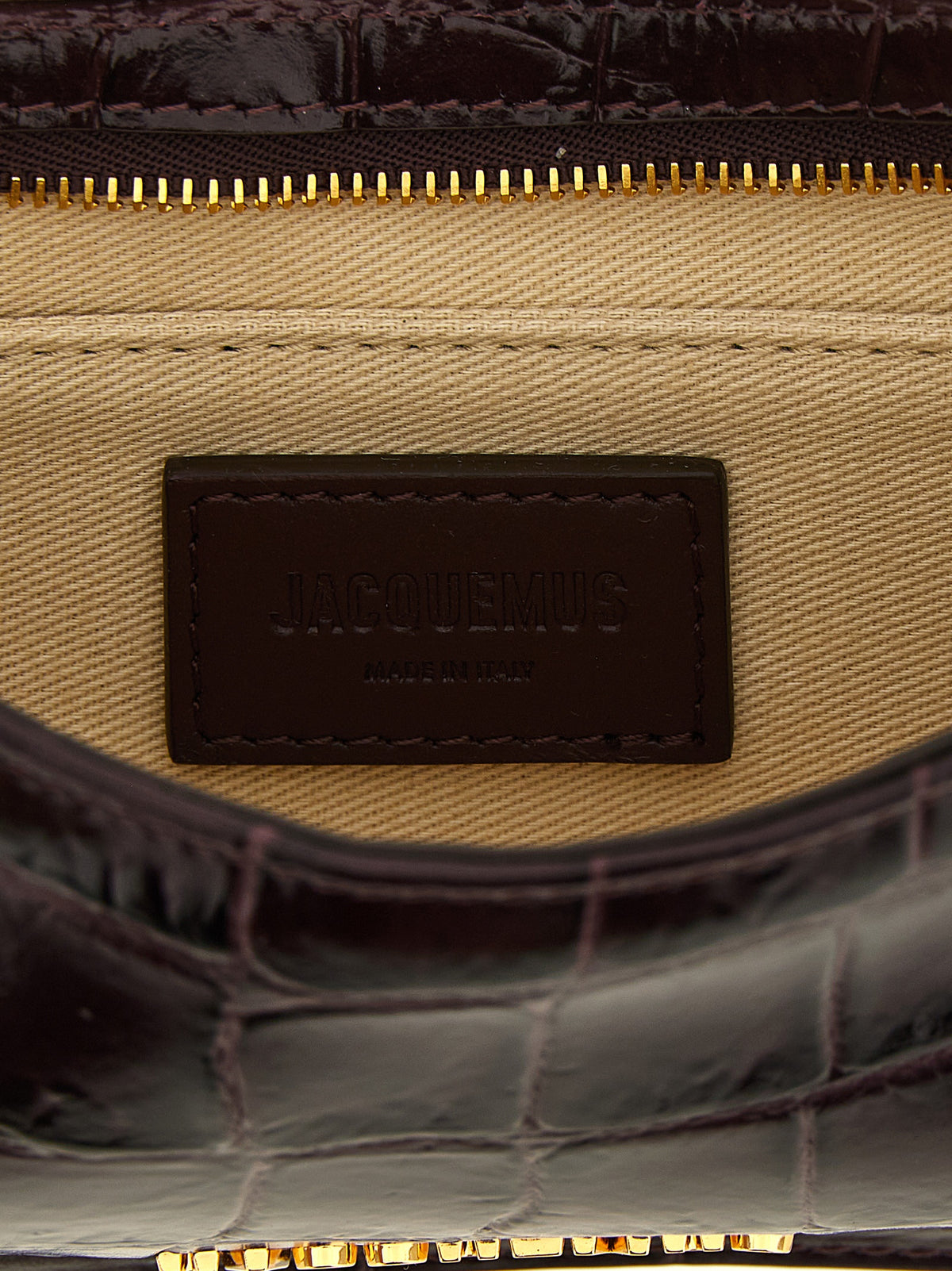 Schultertasche aus bordeauxrotem Kalbsleder