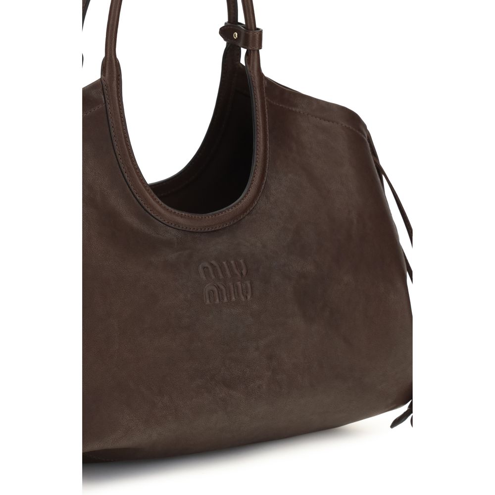 Handtasche aus Lammleder in Braun