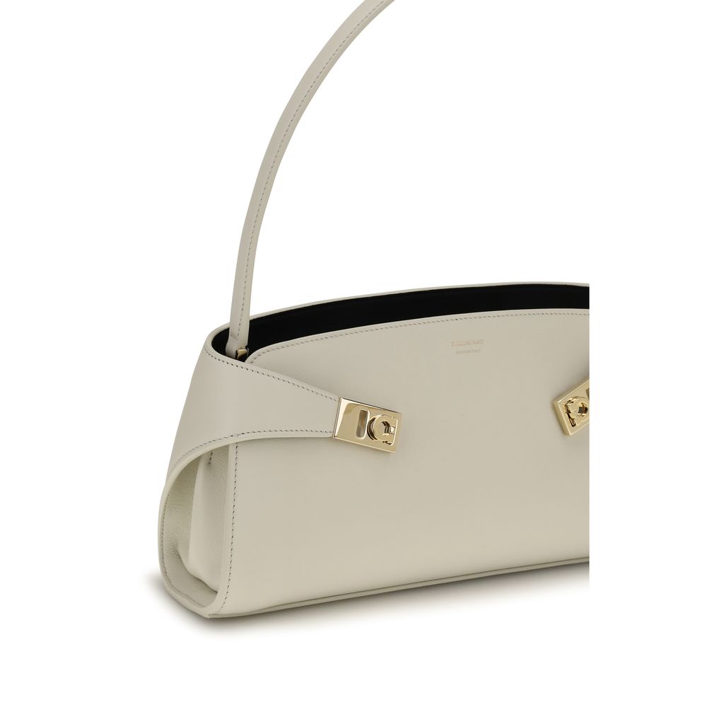 Beige Kalbsleder Bos Taurus Schultertasche
