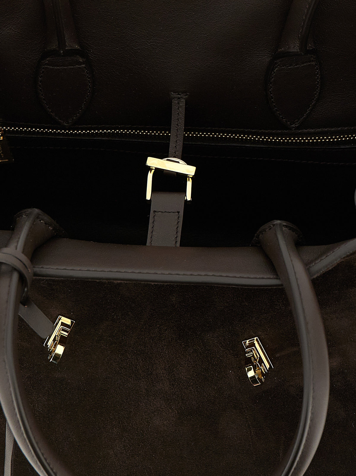 Brown goatskin handbag