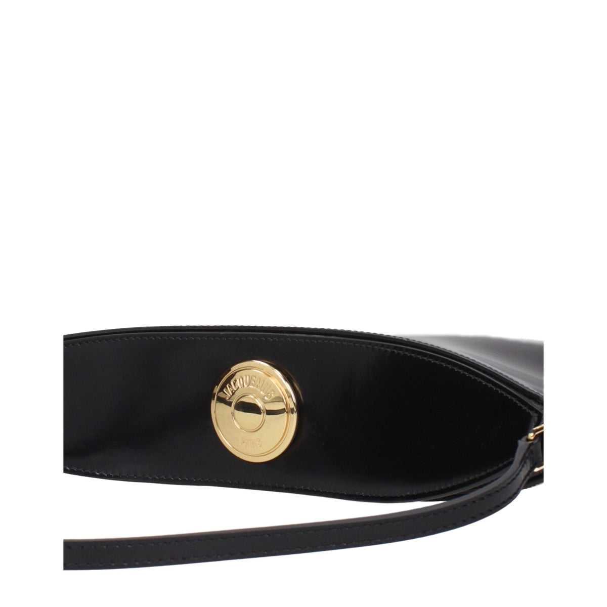 Black leather shoulder bag