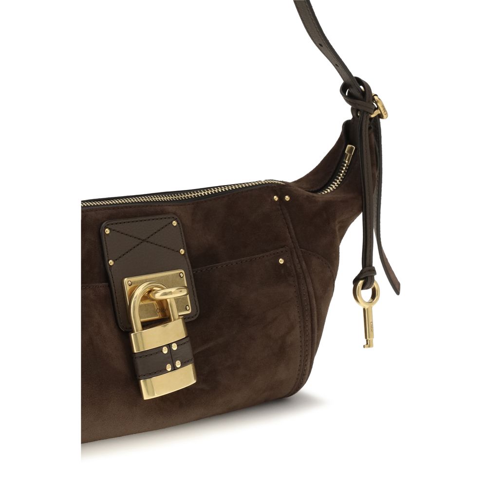 Braune Kalbsleder Bos Taurus Schultertasche