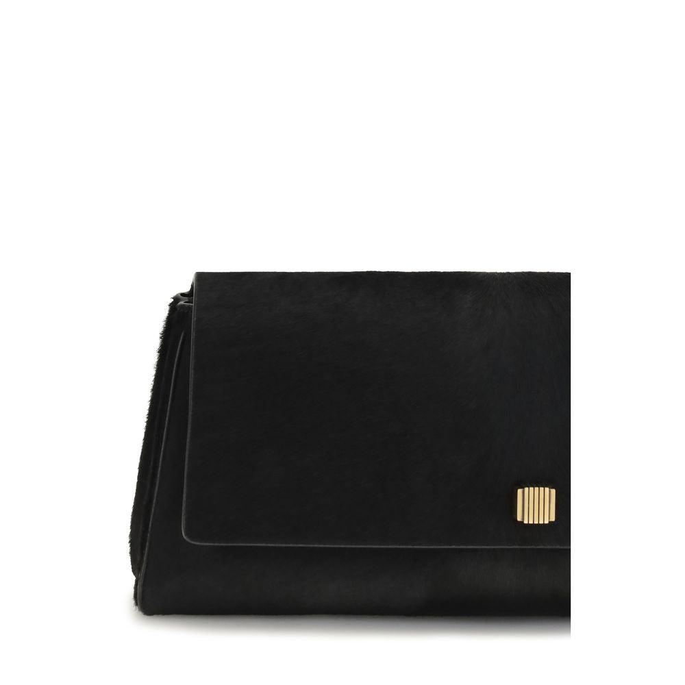 Schwarze Bos Taurus Kalbsleder Clutch
