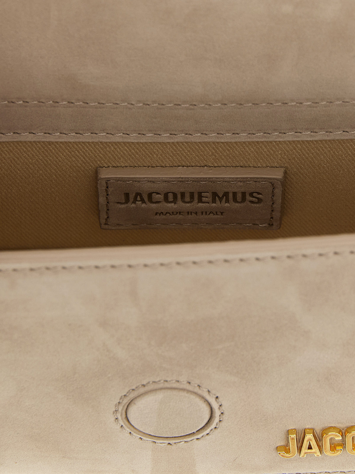 Beige Kalbsleder Handtasche