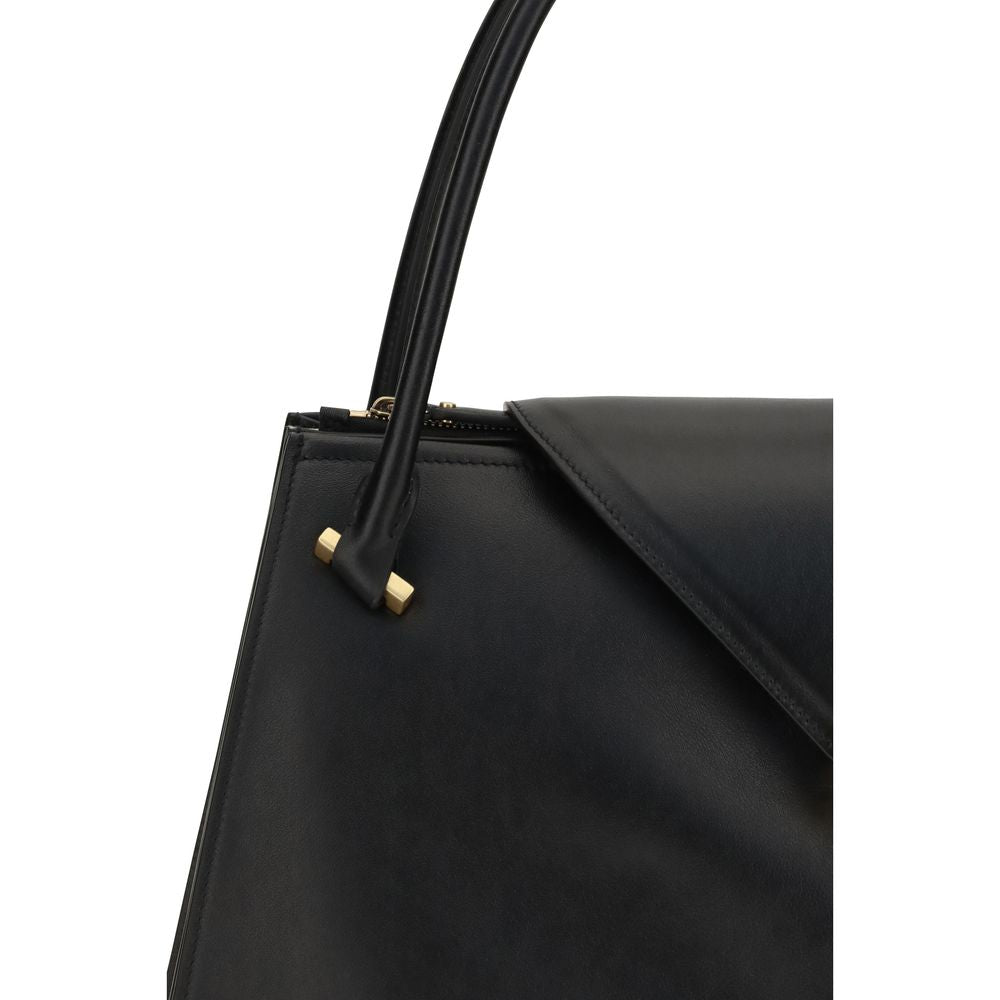 Schwarze Bos Taurus Kalbsleder Schultertasche