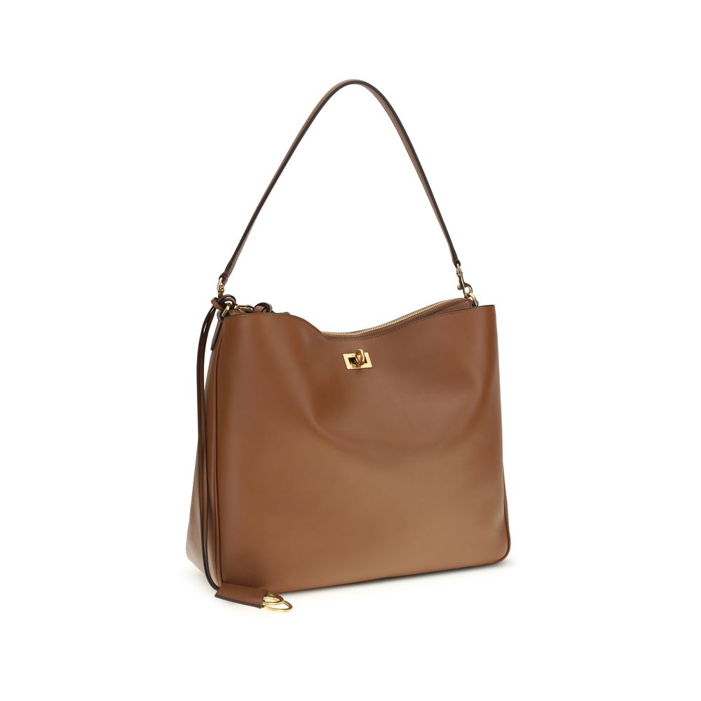 Beige Kalbsleder Bos Taurus Schultertasche