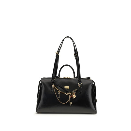 Black Bos Taurus Calf Leather Shoulder Bag