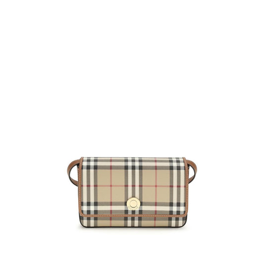 Beige Polyurethane Shoulder Bag