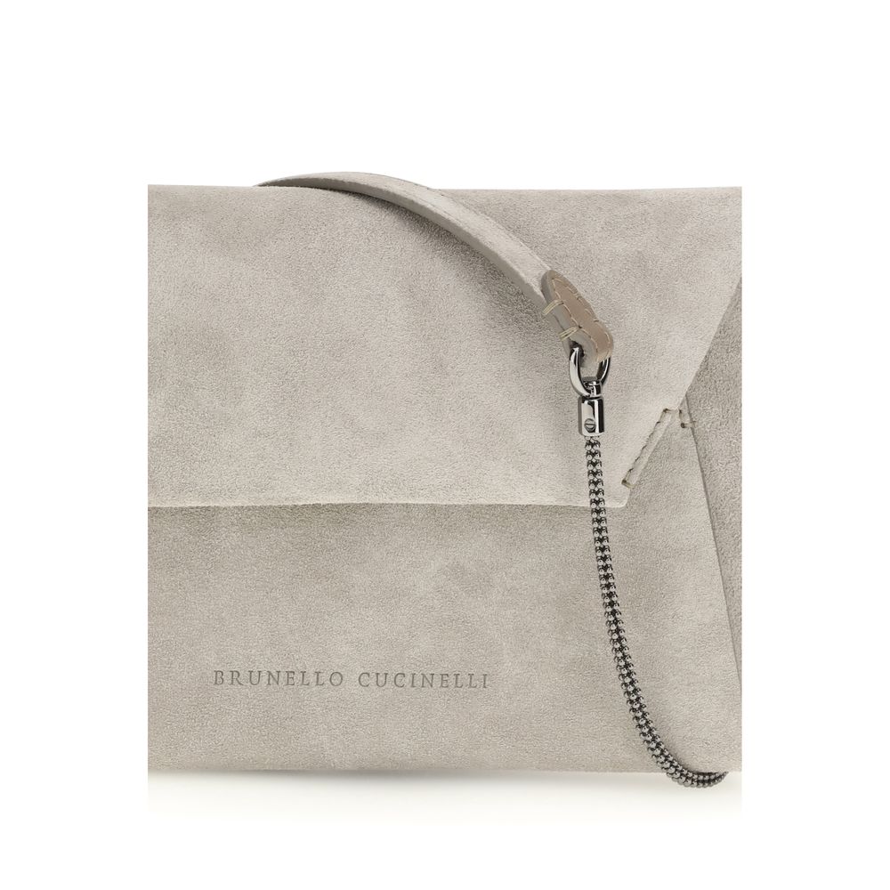 Graue Bos Taurus Kalbsleder Schultertasche