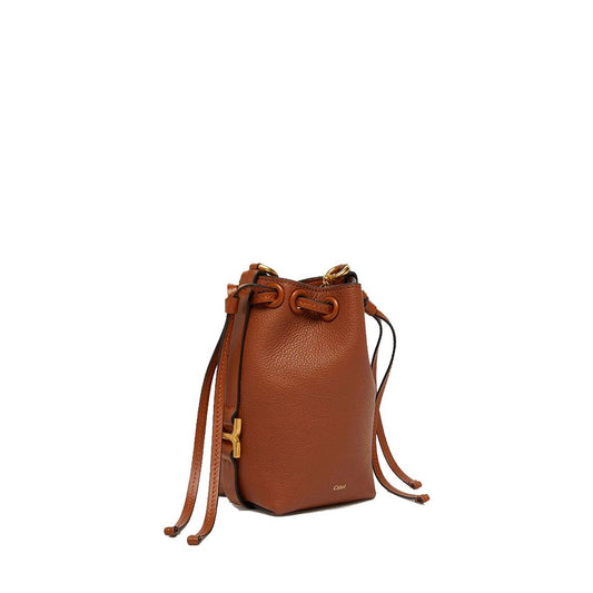Braune Kalbsleder-Eimer-Tasche