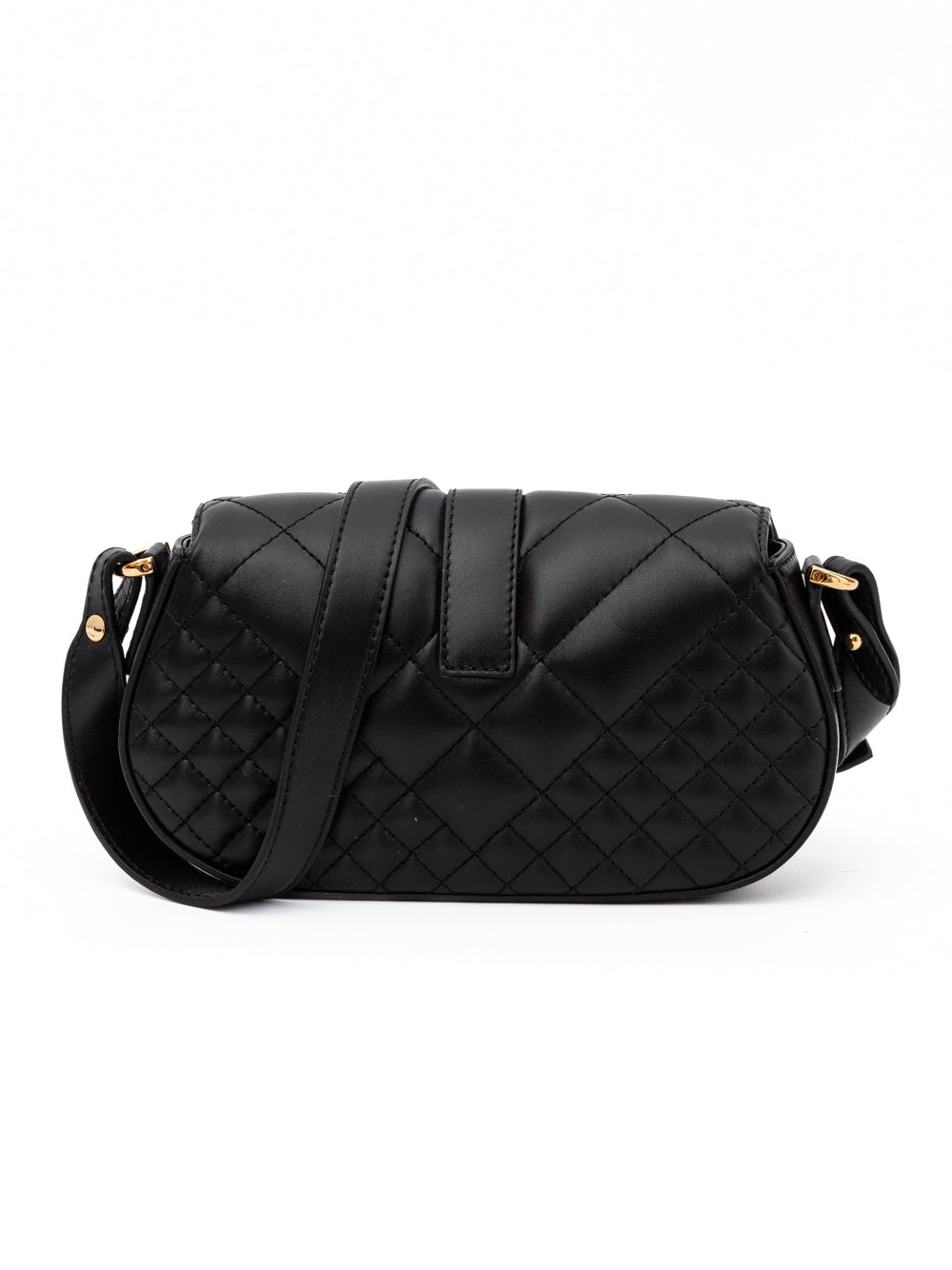 Black quilted leather shoulder bag