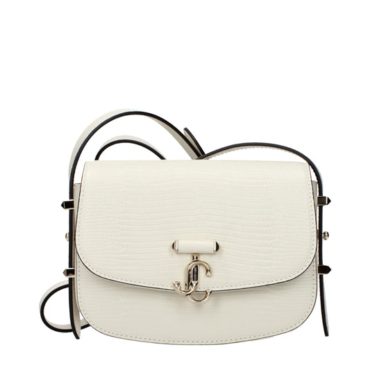 Weiße Leder Schultertasche