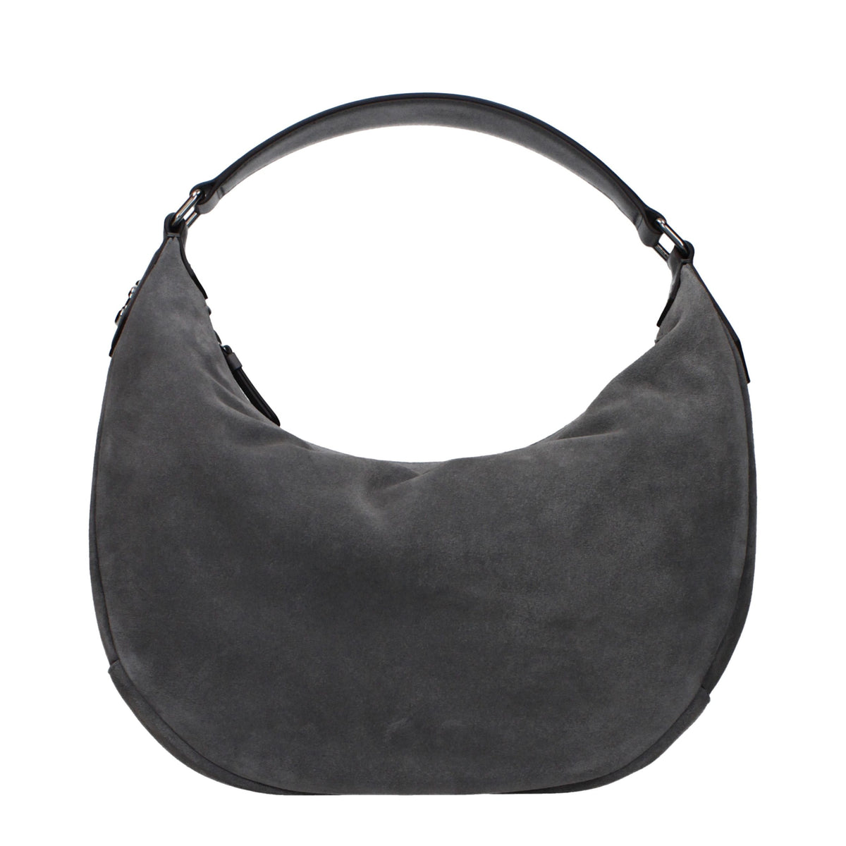 Graue Leder Schultertasche